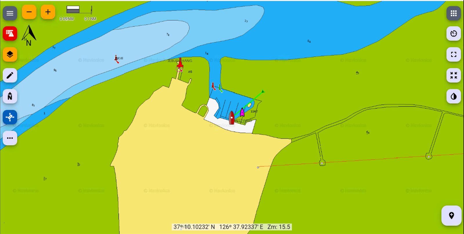 FreeboardSK 무료 웹 차트플로터 화면